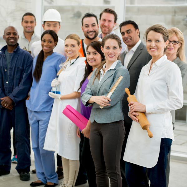 group of people of different professions